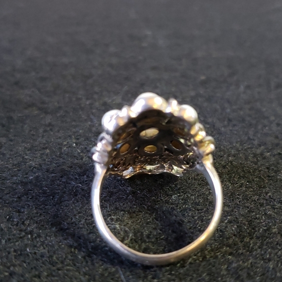 Sterling 925 silver setting with pearl & moonston - Picture 5 of 5